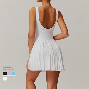 Pakaian Olahraga Wanita Rok Tenis dengan Lapisan Anti-Gesek & Kantong Fitness Set Baju Olahraga yang Dapat Disesuaikan - Product Image 5