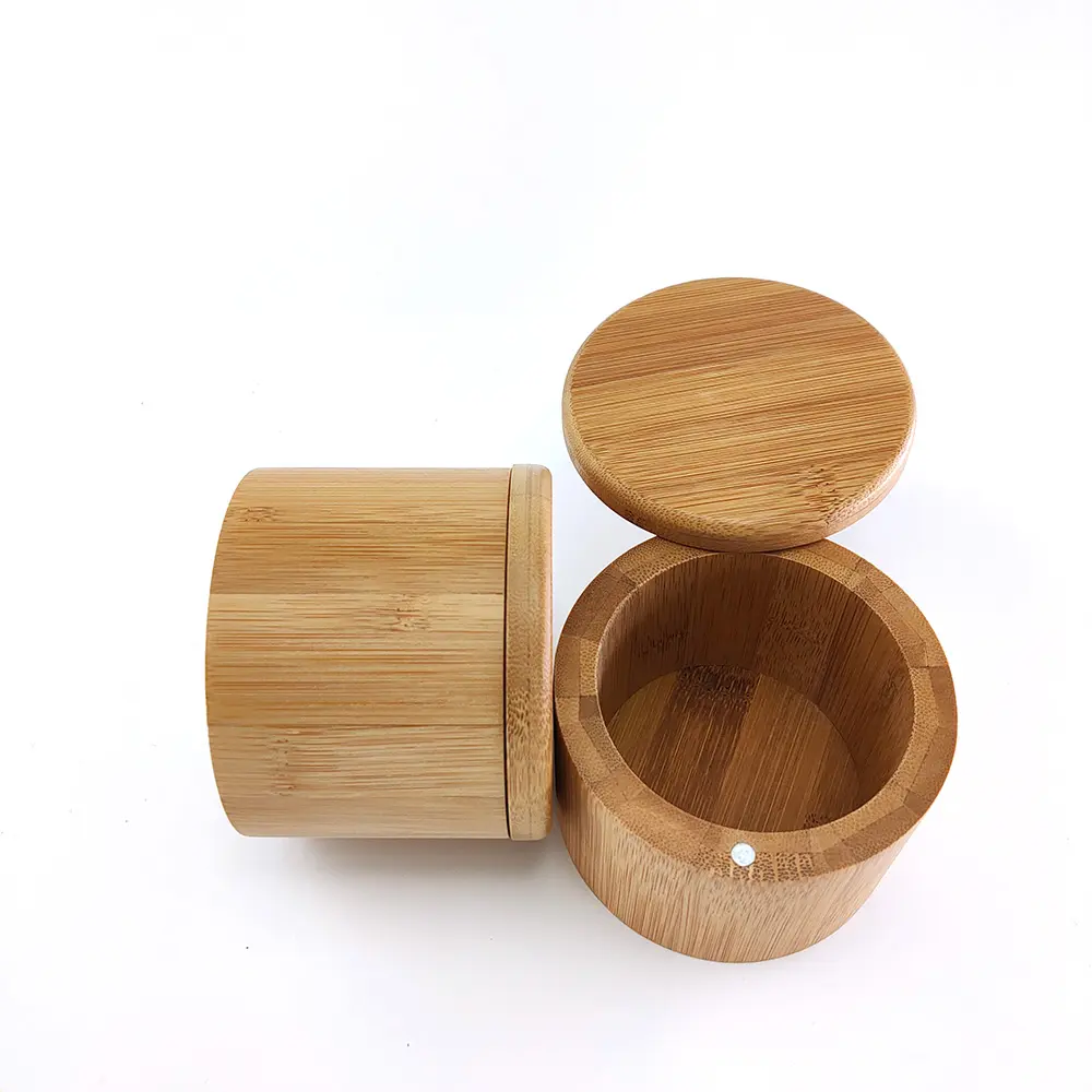 Бамбуковая соляная коробка для кухни, деревянная банка для приправ, бамбуковый контейнер для специй, банка для приправ