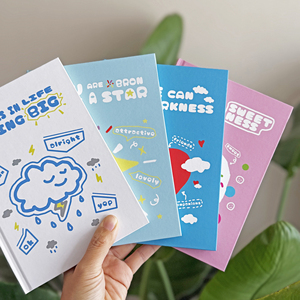 <span class=keywords><strong>4</strong></span> Pack grazioso Design con copertina rigida semplice taccuino motivazionale in bianco 120 pagine Per confezione, Pape da 80gsm, regali stazionari di ispirazione - Product Image 1