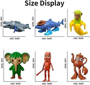 Italiano Brainrot tiburón zapatillas <span class=keywords><strong>Meme</strong></span> figura Tung Sahur PVC resina coleccionables figuritas para estante escritorio 8 Uds modelo Juguetes - Product Image 6