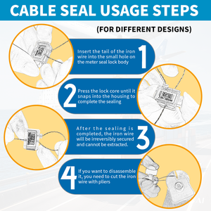 MTS-004 Chất lượng cao nhà máy bán hàng trực tiếp của đồng hồ khí nước niêm phong băng thép dây an toàn con dấu - Product Image 5