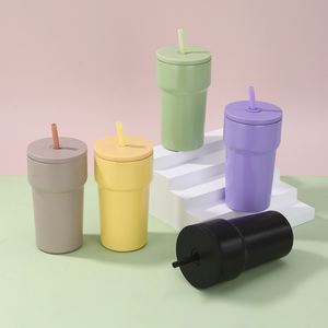 Vaso Térmico de Acero Inoxidable 304 con Logotipo Personalizado, Diseño Portátil y Moderno para Uso en Exteriores y Automóviles, con Pajita - Product Image 2