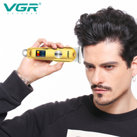 Tondeuse à cheveux professionnelle rechargeable VGR V-290 avec lames en T de 0 mm et écran LCD