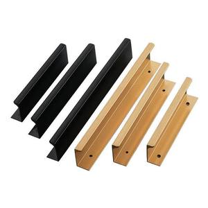 Aluminum Alloy Hidden Drawer Handle Profile Handle Cabinet Handle Modern Kitchen <b>Wardrobe</b> Cupboard Pull for Furniture Hardware - Product Image 1