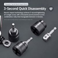 Cric électrique robuste et jeu de clés à chocs, kit d'outils de réparation automobile portable pour la maison et les urgences routières ANDUUK