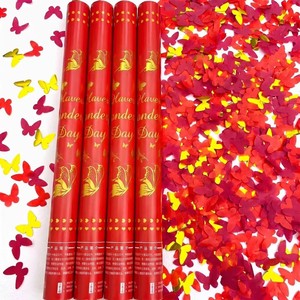 Vente en gros de confettis papillon en 5 couleurs, canons à confettis en forme de papillon à manivelle pour les fournitures de fête - Product Image 3