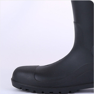 Stivali da Pioggia Funzionali Neri Morbidi per Lavoro e Sicurezza con Punta in Acciaio, <span class=keywords><strong>Scarpe</strong></span> Impermeabili in Gomma per Costruzioni - Product Image 4