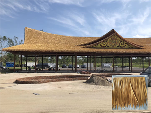 Meilleur <span class=keywords><strong>prix</strong></span> d'usine matériau PE ignifuge forte cabane tiki chaume synthétique <span class=keywords><strong>Maldive</strong></span> tuile de toit d'hôtel de vacances - Product Image 6