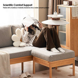 Divano in Quercia Massiccia Stile Semplice, Ideale per un Comfort Ottimale in Ogni Stagione - Product Image 4