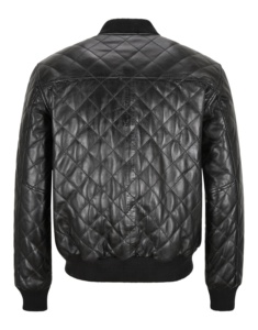 Custom 100% Genuine Black Puffer Nappa Leather Men’s <b>Jacket</b> Material Full Grain Option Private Label OEM Manufacturing Panels - Product Image 4