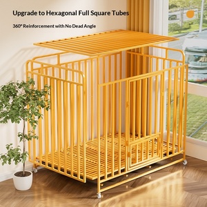 Jaula para Perros de Alta Resistencia de 125 cm con Seis Lados, Fácil de Limpiar, con Bandeja para Excrementos, para Interiores, para Perros Belgos Malinois Medianos y Grandes - Product Image 4