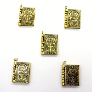 Mini porte-clés religieux ouvrable avec verset de prière, accessoires chrétiens, pendentif livre biblique, collier pour hommes et femmes - Product Image 3