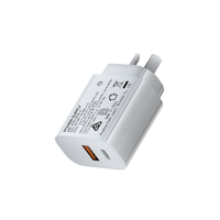 Chargeur rapide GaN portable double port Type-C 20W certifié SAA, norme australienne, compatible avec les téléphones