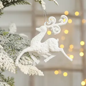 Fiocco di neve ali d'angelo alce appese albero di natale decorazione albero di natale appendere ornamenti di natale