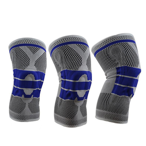 Genouillère de compression respirante antidérapante Polyester Nylon Fitness Running Tricoté Genouillère Protection douce - Product Image 6