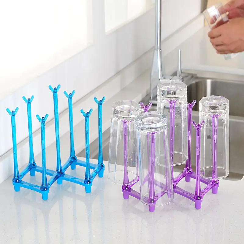 Retractable Cup Drying Rack Drinking Glass Bottle Drainer Stand Rack