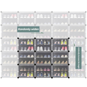 Caja de Zapatos Plegable de Plástico Transparente para el Hogar, Organizador de Almacenamiento de Zapatos, Zapatero - Product Image 3