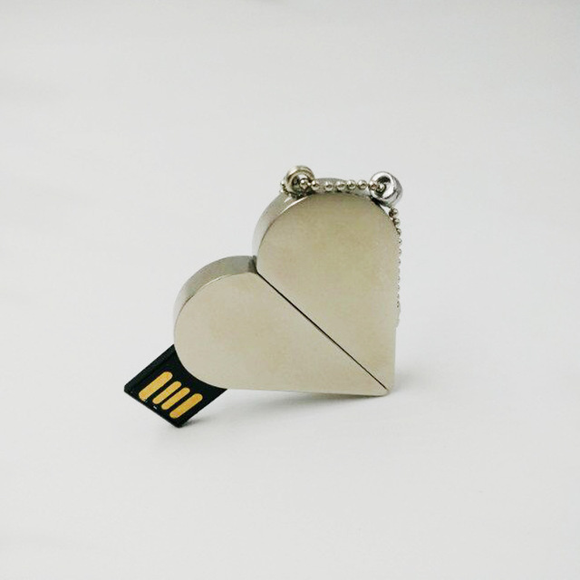 Heart Usb Pendrive Waterproof Usb Gagdet Custom logo Flash Disk 3.0 2.0 4GB 8GB 16GB 32GB 64GB Usb Disk for Wedding Gift