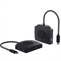USB-C 8-in-1 Docking Hub PD3.0 USB 3.0 Perangkat Pengambilan Video Input Audio untuk Siaran Langsung