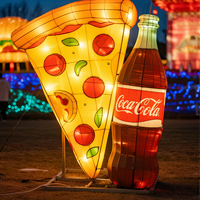 Lanterne personnalisée durable, non toxique, design fast-food, burger, pizza, lumière portable, décoration de fête à thème Thanksgiving