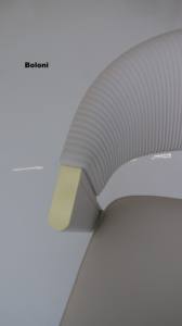 Chaise de salle à manger en tissu beige haut de gamme Boloni pieds en métal chaises au design moderne pour bureau à domicile salle à manger pour restaurant hôtel - Product Image 5