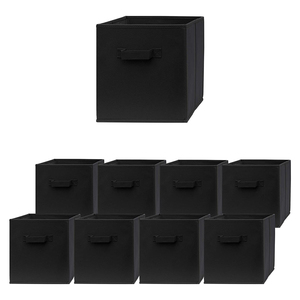 Cajas <span class=keywords><strong>Cubo</strong></span> de almacenamiento de ropa de tela no tejida ecológicas plegables al por mayor para el hogar - Product Image 3