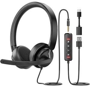 Auriculares con Cable EH10 para Centro <span class=keywords><strong>de</strong></span> Llamadas con Micrófono con Cancelación <span class=keywords><strong>de</strong></span> Ruido, Giratorios y Ajustables, Auriculares Telefónicos <span class=keywords><strong>de</strong></span> Oficina para Videoconferencias - Product Image 1