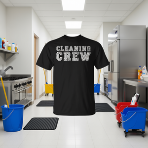 T-shirt noir pour adultes unisexe, chemise promotionnelle de la marque Cleaning Crew - Product Image 3