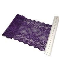 Meilleure vente transfrontalière en stock : Bordure en dentelle élastique au crochet en nylon-spandex de 15 cm de large, dentelle pressée