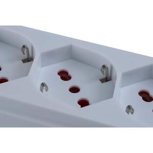 Regleta de 3 Tomas Nexxus, 230V, Tomas Schuko con Interruptor de Seguridad, Extensión con Cuerpo de Plástico, Clasificación IP20 - Product Image 2