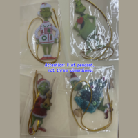 Pendentifs 2D Grinches en acrylique plat à suspendre pour sapin de Noël, décorations de Noël amusantes et mignonnes, vente chaude