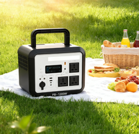 Générateur de centrale électrique portable 1200W avec contrôleur MPPT batterie de panneau solaire et lampe de poche pour usage domestique