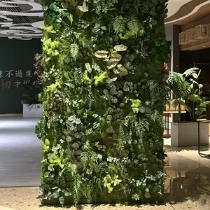 EG-A161 홈 정원 장식 DIY 벽걸이 합성 잔디 울타리 단풍 벽 장식용 녹색 벽 인공 식물
