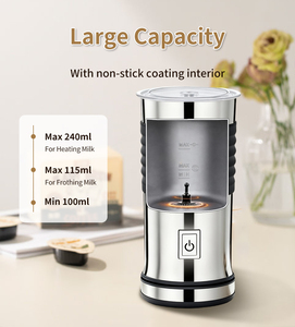 Machine à café de voyage compatible lave-vaisselle, <span class=keywords><strong>mousseur</strong></span> à <span class=keywords><strong>lait</strong></span> électrique portable avec <span class=keywords><strong>chauffe</strong></span>-<span class=keywords><strong>lait</strong></span> pour les lattes et les cappuccinos - Product Image 5