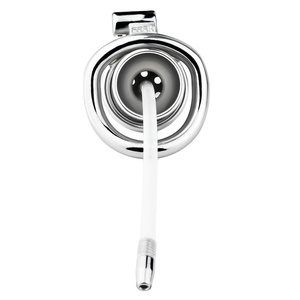 Jaula de Castidad Masculina Multifuncional de Metal FRRK con Catéter y Tapón Anal, Jaula de Castidad con Bloqueo para Pene, Juguetes Sexuales para Hombres Gay - Product Image 5