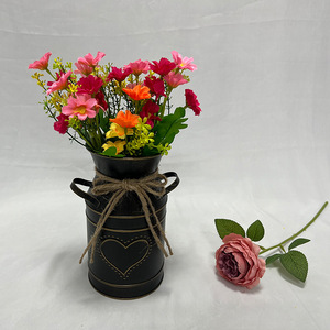 Vaso di <span class=keywords><strong>fiori</strong></span> retrò vaso moderno vaso vaso di <span class=keywords><strong>fiori</strong></span> americani <span class=keywords><strong>fiori</strong></span> secchi <span class=keywords><strong>fiori</strong></span> secchi <span class=keywords><strong>da</strong></span> giardino secchio di ferro - Product Image 5