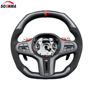 Volante Deportivo M de Fibra de Carbono Real para <span class=keywords><strong>BMW</strong></span> M5 G30 G31 G38 G32 G11 G12 G16 <span class=keywords><strong>M8</strong></span> G06 G01 G06 G07 F90 X3M con Calefacción - Product Image 1