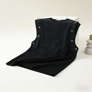 Camisetas sin mangas casuales vintage personalizadas para hombre, 100% algodón, 240g, transpirables, ecológicas, de punto lavado, lisas, extragrandes - Product Image 3