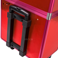 Trousse de Maquillage Professionnelle Grande et Durable à Roulettes pour Accessoires et Pinceaux – Valise de Voyage en Aluminium pour Cosmétiques et Articles de Beauté