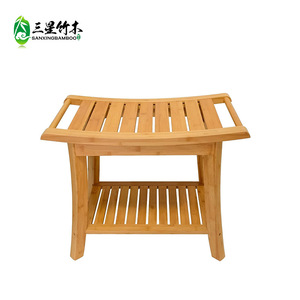 Home <b>bathroom</b> <b>stool</b>, wooden corner <b>bathroom</b> <b>stool</b>, household shower <b>stool</b>, solid wood <b>bathroom</b> <b>stool</b>, elderly bath <b>stool</b>, bamboo - Product Image 4