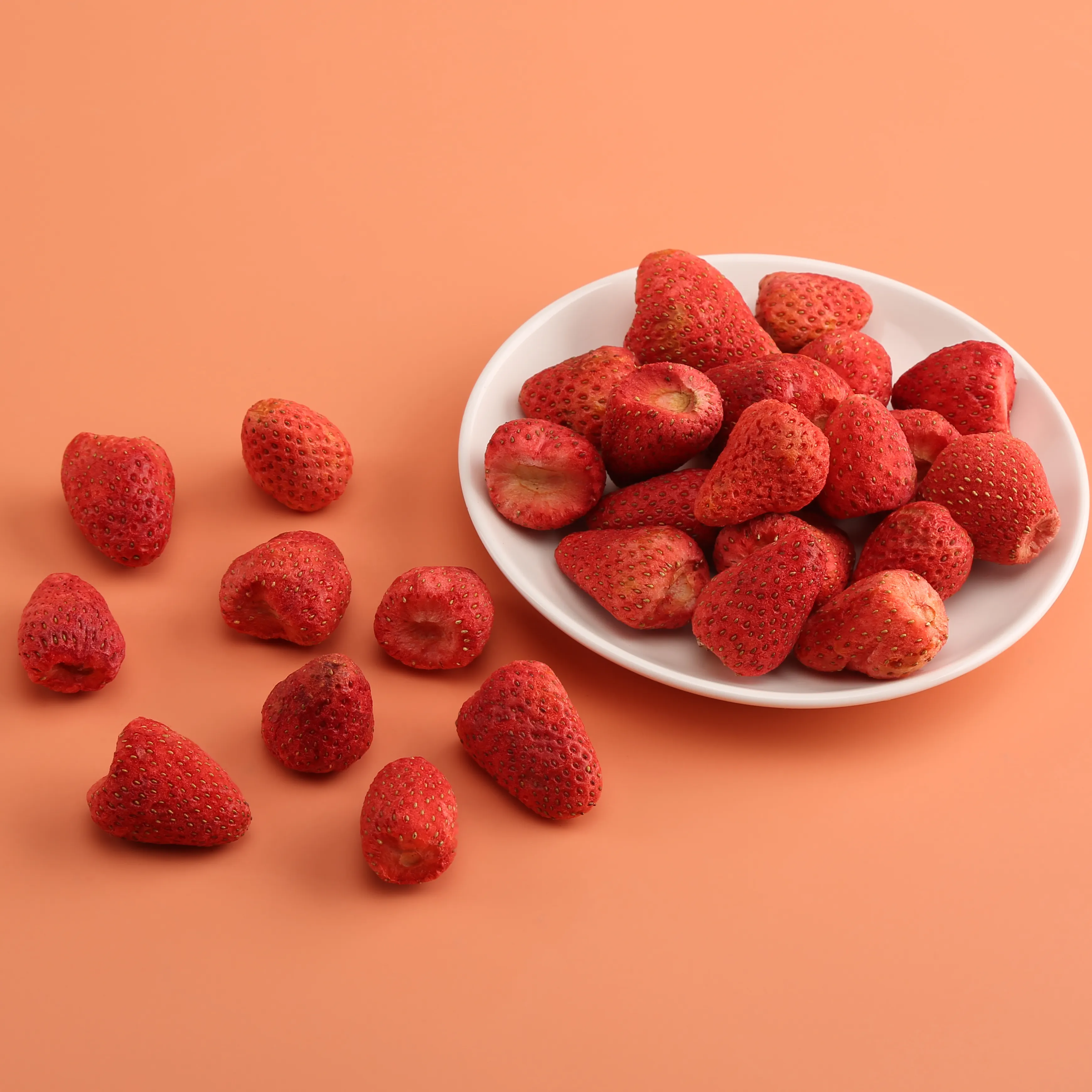 Guoyue pezzi di fragola liofilizzati muslimah fragole muslimfruit Powder fragola liofilizzata intera