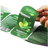 Étiquettes autocollantes rectangulaires en papier imperméable personnalisées pour bouteilles de shampoing (200 feuilles)