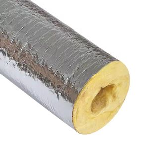 Isolation de tuyaux en laine de verre avec revêtement en aluminium, résistante au feu, pour conduites HVAC et conduites d'huile - Product Image 4