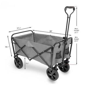 Chariots utilitaires robustes avec hayon et roues, chariot pliable, chariot utilitaire portable pour le camping, le jardin, la <span class=keywords><strong>plage</strong></span> - Product Image 2