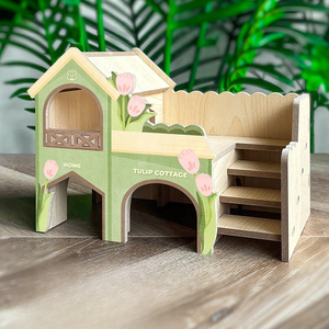Kit d'aménagement paysager pour <span class=keywords><strong>cage</strong></span> en bois pour petits animaux (hamsters) - Multifonctionnel, facile à nettoyer, cachette, maison, jouets interactifs, grimpe - Product Image 5