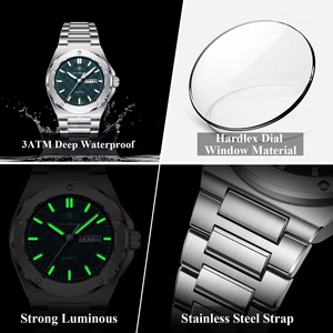 <span class=keywords><strong>น</strong></span>าฬิกาควอตซ์ผู้ชาย Poedagar 696 หน้าปัดลายตารางสีน้ำเงิน ฟังก์ชั่<span class=keywords><strong>น</strong></span>วั<span class=keywords><strong>น</strong></span>และวันที่แบบคู่ <span class=keywords><strong>น</strong></span>าฬิกาข้อมือสไตล์ธุรกิจลำลอง - Product Image 2