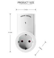 Juego de Enchufes Inteligentes Inalámbricos con Control Remoto para Pared