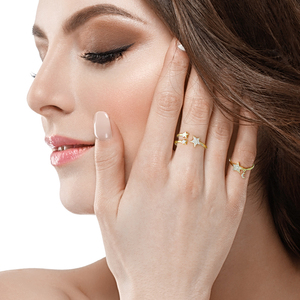 Bijoux ROXI Light Luxury, anneaux ajustables en argent sterling 925 avec étoile scintillante - Product Image 5