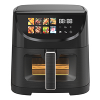 Friteuse à air intelligente 6L avec écran tactile numérique, sans huile, personnalisable OEM/ODM avec logo, prix de gros usine, appareil de cuisine