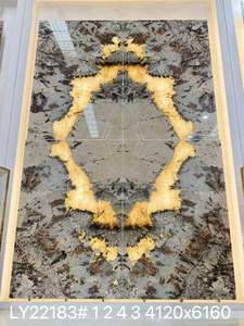 Revêtement mural pour villa et hôtel, 4 dalles, design Book <span class=keywords><strong>Match</strong></span>, dalle <span class=keywords><strong>de</strong></span> quartz Pandora rétroéclairée, dalle <span class=keywords><strong>de</strong></span> quartz Patagonia, pierre translucide - Product Image 5